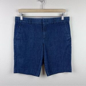Banana Republic Factory shorts Womens Six Bermuda Tailored Denim Jean Blue